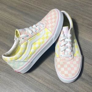 Vans Embossed Authentic Checkered Kids Sneaker- Sz 3.5